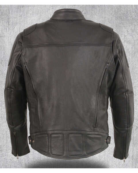 Image #3 - Milwaukee Leather Men's Heated Scooter Jacket - 4X, Black, hi-res