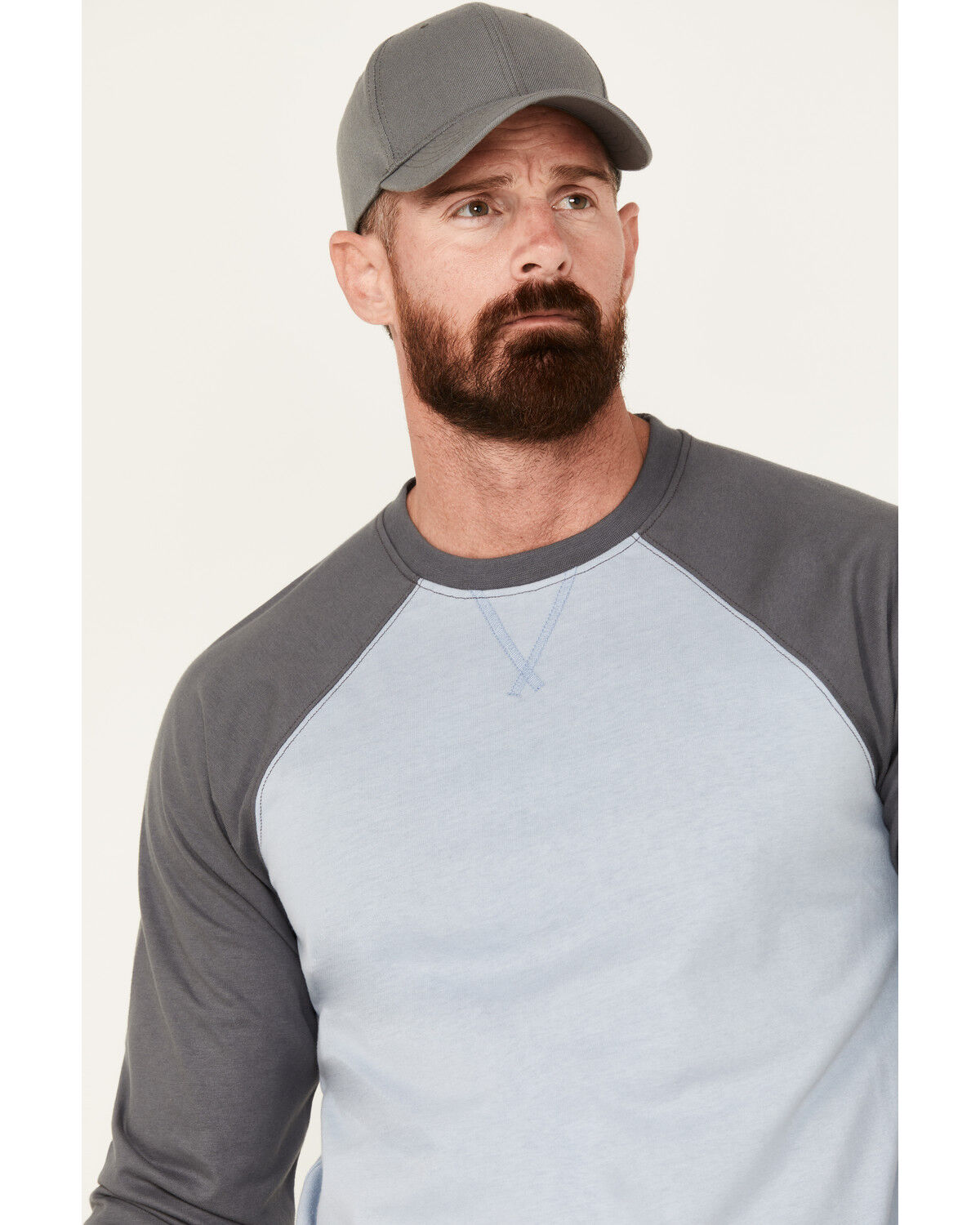 Image #2 - Cody James FR Men's Long Sleeve Baseball Work T-Shirt, Bright Blue, hi-res