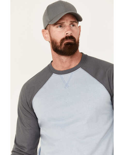 Image #2 - Cody James FR Men's Long Sleeve Baseball Work T-Shirt , Bright Blue, hi-res