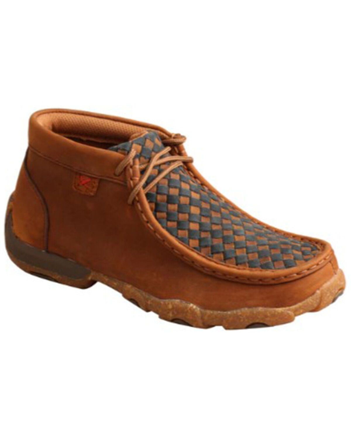 Image #1 - Twisted X Boys' Weave Driving Mocs, Brown, hi-res