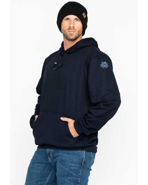 NSA Men's Heavyweight Pullover FR Work Sweatshirt , Navy, hi-res