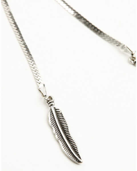 Image #3 - Shyanne Women's Bull and Horseshoe Layered Bolo Necklace , Silver, hi-res
