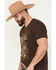 Image #2 - Cody James Men's Double Trouble Whiskey Short Sleeve Graphic T-Shirt, Dark Brown, hi-res