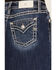 Image #4 - Miss Me Women's Dark Wash Denim Midi Skirt, Dark Wash, hi-res