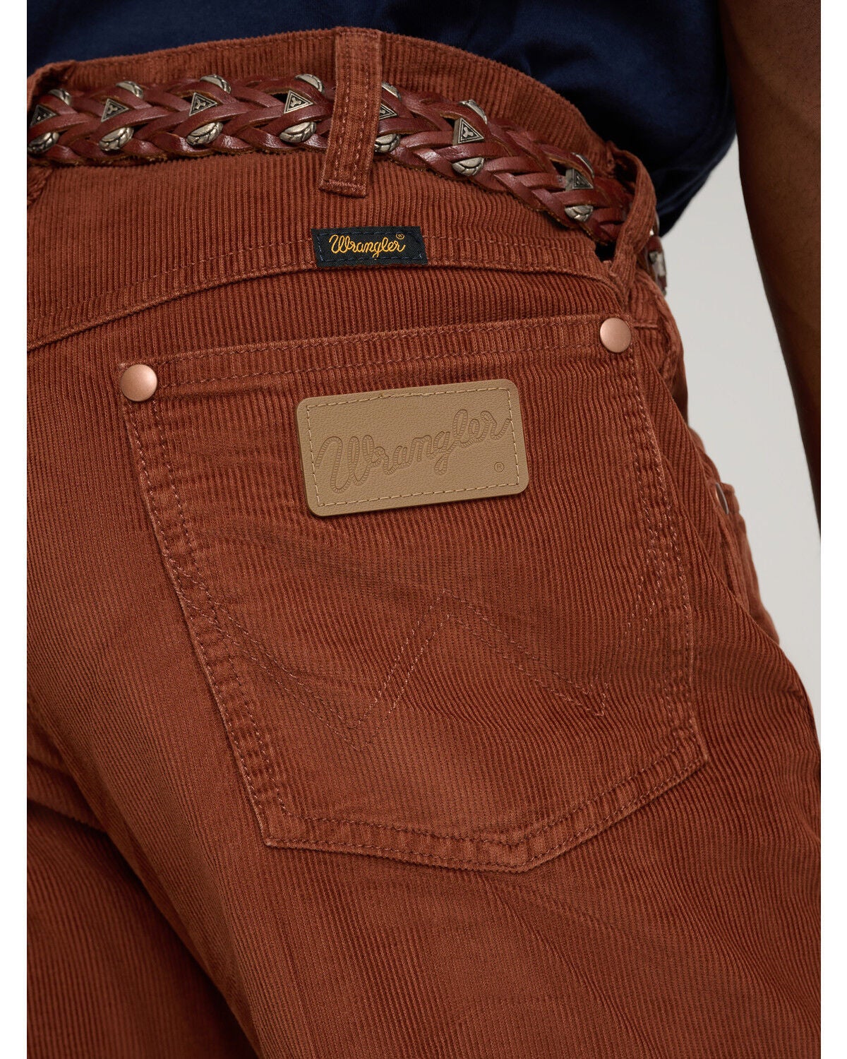Image #4 - Wrangler X Stranger Things Men's 13MWZ Regular Straight Leg Corduroy Jeans, Brown, hi-res