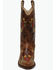 Image #4 - Old West Girls' Floral Western Boots - Snip Toe, Tan, hi-res