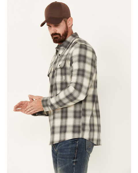 Image #2 - Brothers and Sons Men's Stewart Everyday Plaid Print Long Sleeve Button Down Flannel Shirt, Grey, hi-res