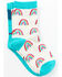 Image #1 - Shyanne Girls' Rainbow 2-Pack Crew Socks, Multi, hi-res