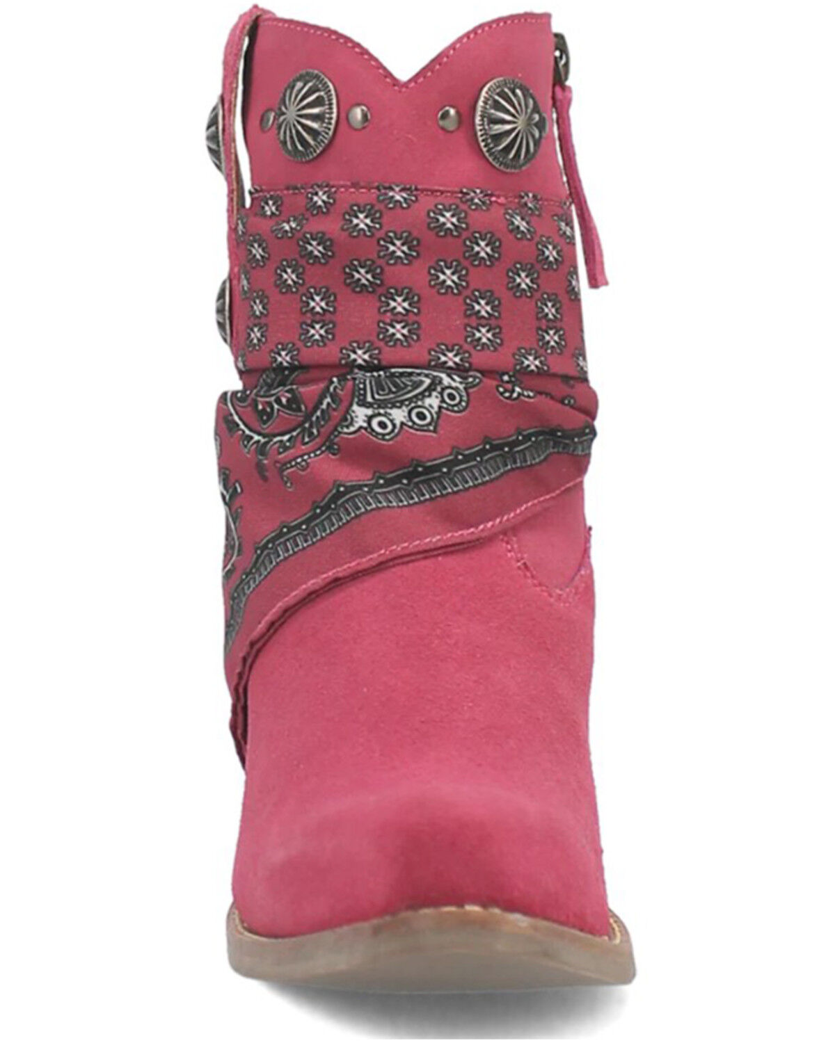 Image #4 - Dingo Women's Suede Bandida Western Booties - Round Toe, Bright Purple, hi-res