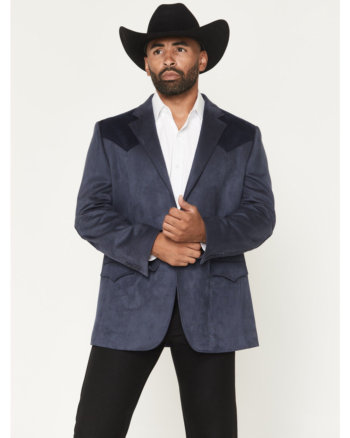 Cody James Men's Twin City Faux Suede Sportcoat, Navy, hi-res
