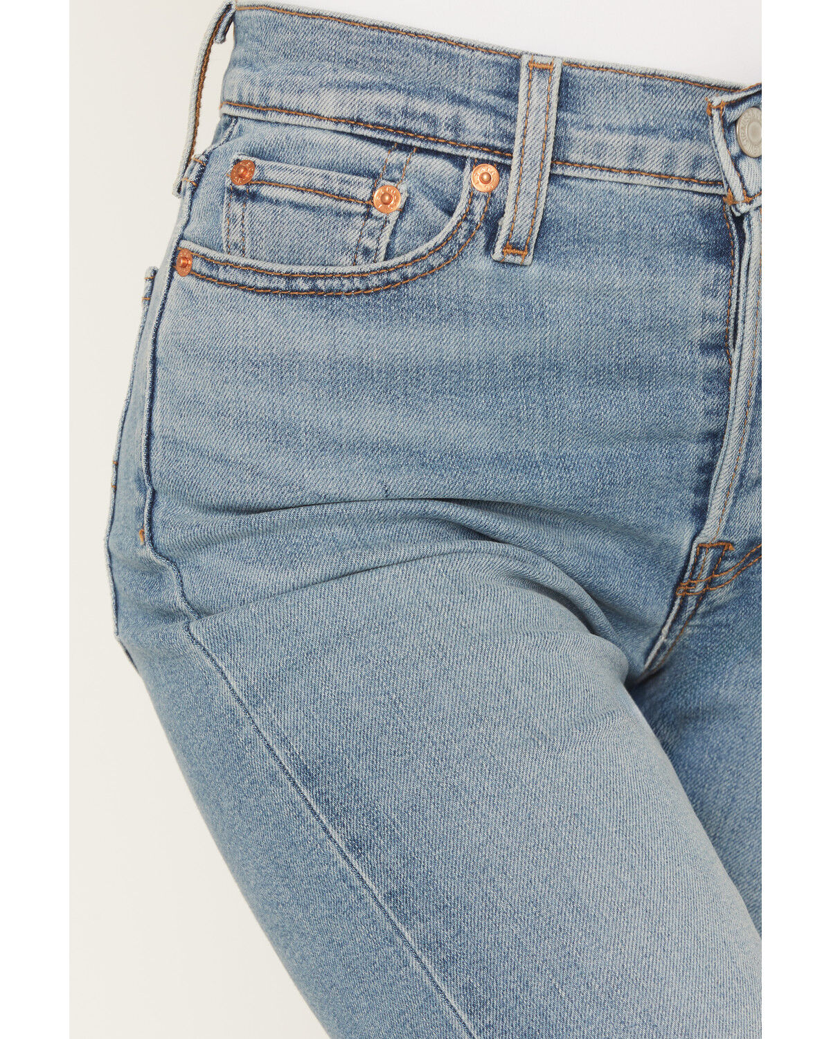 Image #2 - Levi's Women's Night Shift Light Wash High Rise Wedgie Straight Stretch Denim Jeans, Light Wash, hi-res