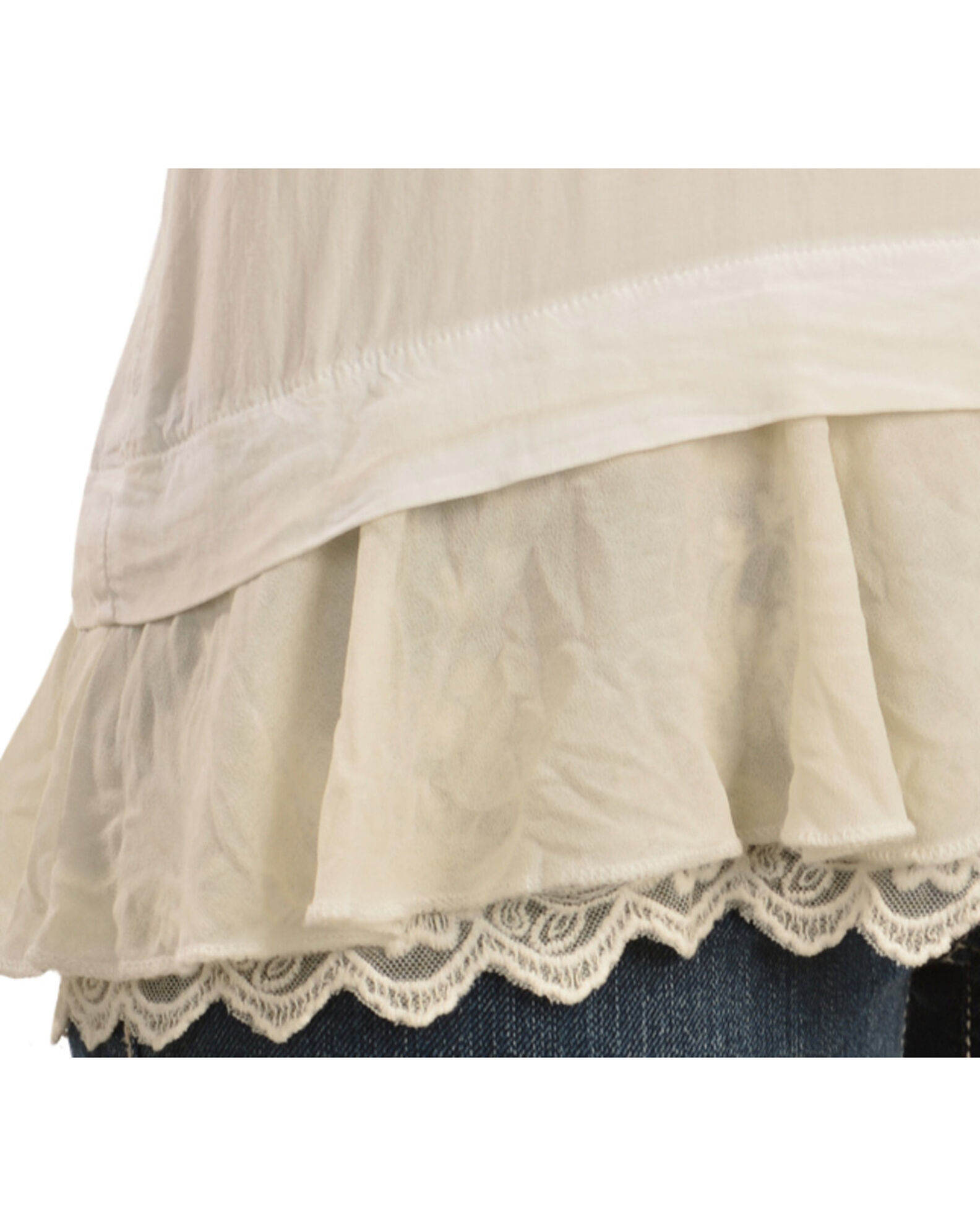 Image #2 - Black Swan Women's Jelena Ruffled Hem Top, Dove Grey, hi-res