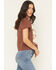 Image #2 - Idyllwind Women's Mustang Wild Short Sleeve Graphic Tee, Chocolate, hi-res