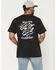 Image #1 - Brixton Men's Boot Barn Exclusive Live Free Short Sleeve Graphic T-Shirt, Black, hi-res