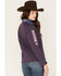 Image #4 - Hooey Women's Southwestern Print Lined Softshell Jacket, Purple, hi-res