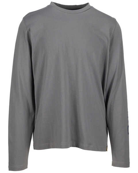 Browning Men's Solid Logan Logo Graphic Lightweight Long Sleeve T-Shirt , Grey, hi-res