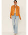 Mauritius Leather Women's Sofia Moto Leather Jacket , Orange, hi-res