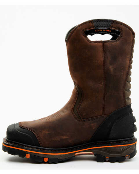 Image #3 - Cody James Men's Waterproof Met Guard Western Work Boots - Composite Toe, Brown, hi-res