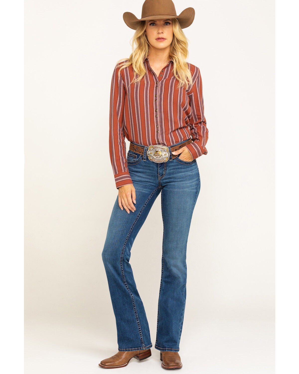 Shyanne Women's Light Wash Tidal Riding Jeans, Blue, hi-res