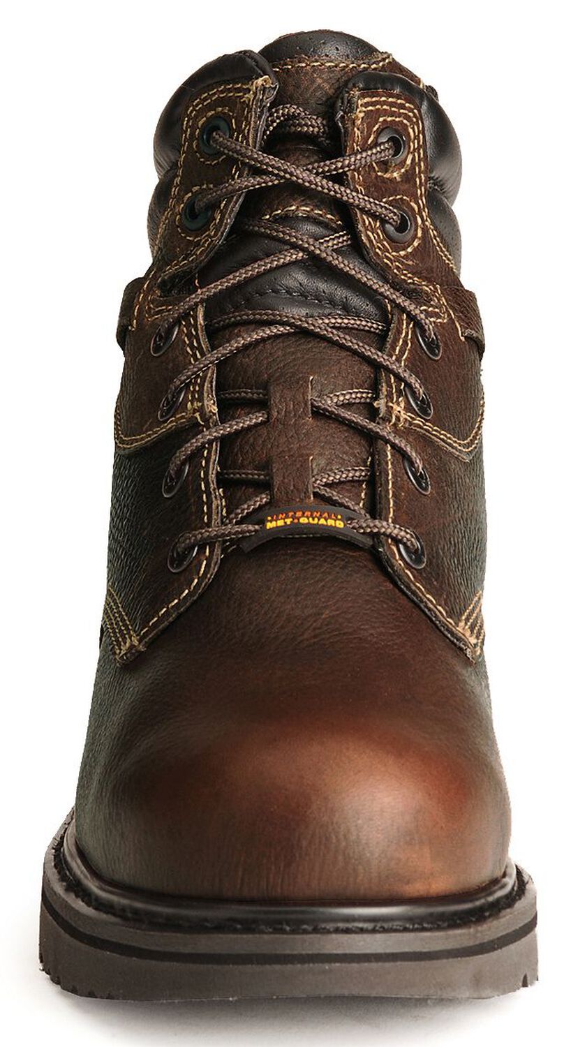 Image #4 - Timberland PRO Men's 6" Internal Met Guard Work Boots - Steel Toe, Burgundy, hi-res