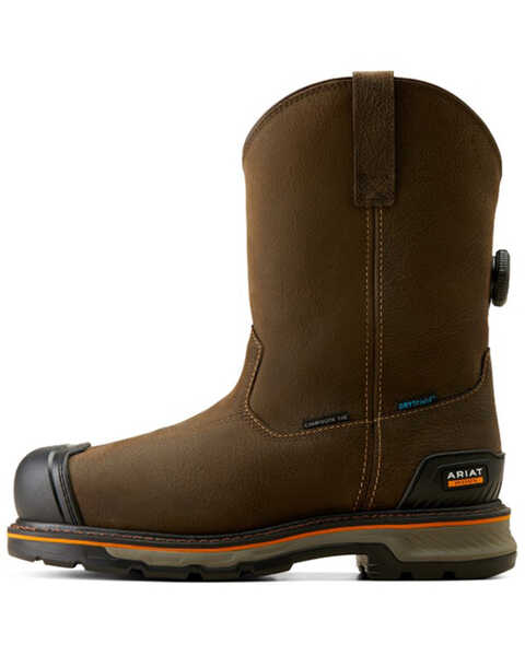 Image #2 - Ariat Men's Stump Jumper BOA Waterproof Work Boots - Composite Toe , Brown, hi-res