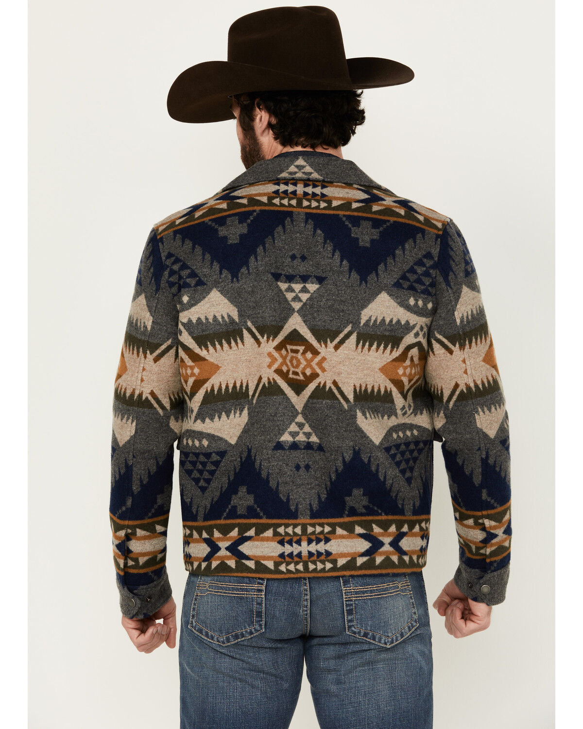 Image #4 - Pendleton Men's Colton Printed Zip Jacket, Grey, hi-res