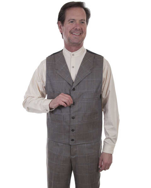 Scully Men's Plaid Vest , Multi, hi-res