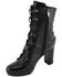 Image #2 - Milwaukee Leather Women's Block Heel Lace Front Boots - Round Toe, Black, hi-res