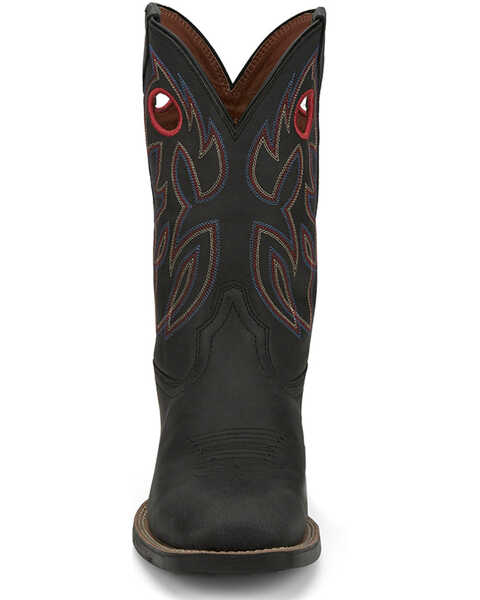 Image #4 - Justin Men's 11" Bowline Western Boots - Broad Square Toe , Black, hi-res