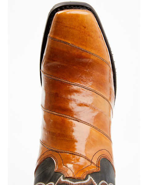 Dan Post Men's Camel Eel Exotic Western Boots - Square Toe , Brown, hi-res