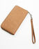Shyanne Women's Hair-On Southwestern Wristlet Wallet, Brown, hi-res