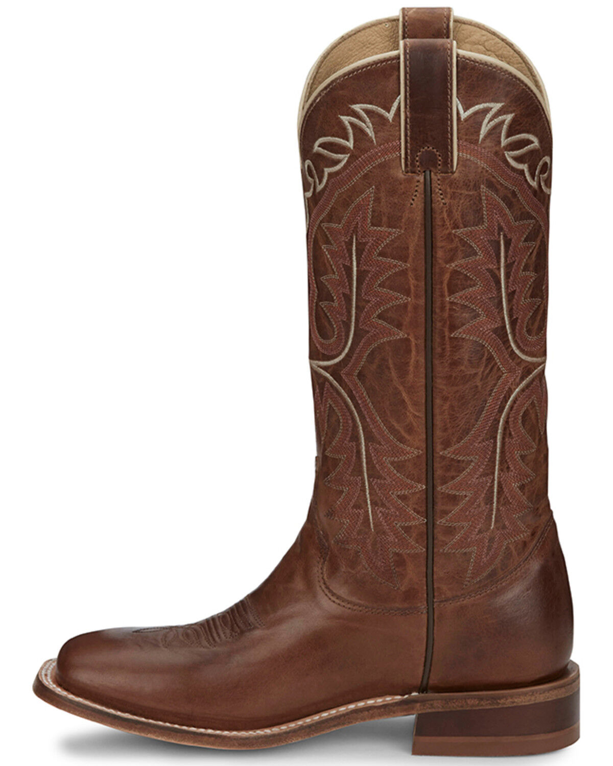 Image #3 - Justin Women's Stella Western Boots - Broad Square Toe, Tan, hi-res