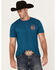 Image #2 - Cody James Men's Barbed Cowboy Short Sleeve Graphic T-Shirt, Teal, hi-res