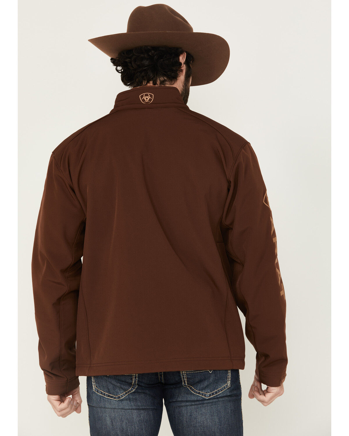 Image #4 - Ariat Men's Logo 2.0 Softshell Jacket, Brown, hi-res