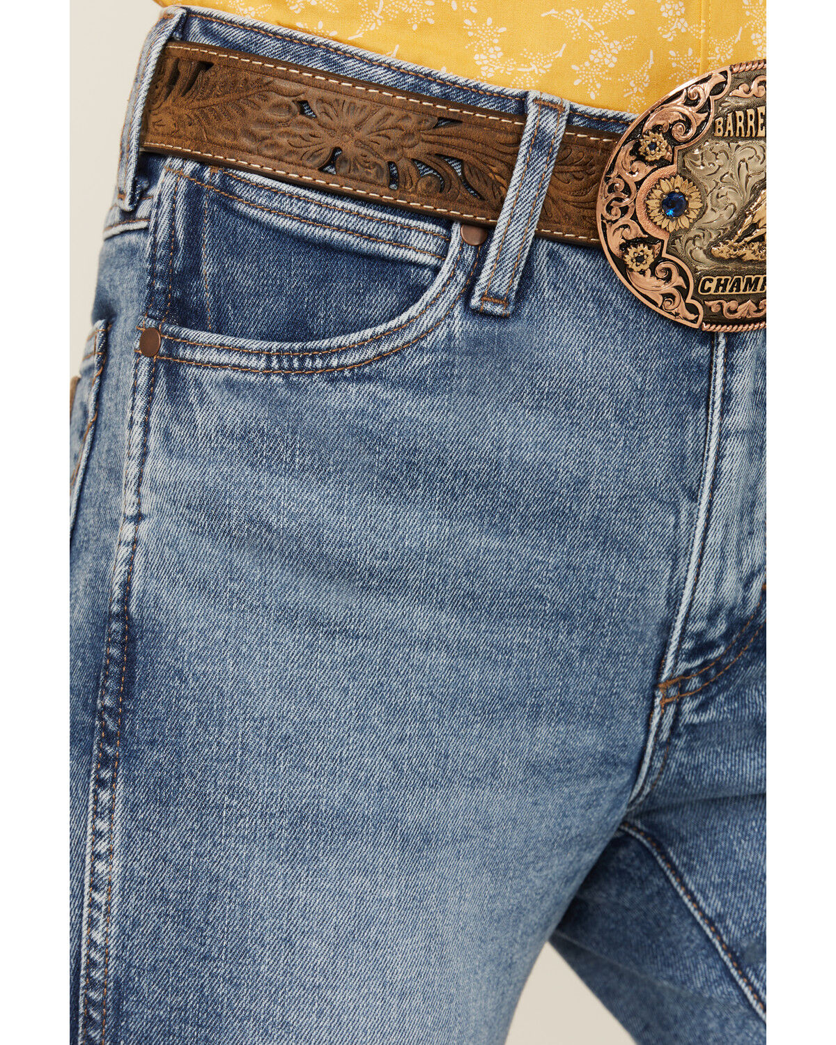 Image #2 - Wrangler Retro Women's Georgia Medium Wash High Rise Bailey Stretch Bootcut Jeans, Medium Wash, hi-res