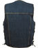 Image #2 - Milwaukee Leather Men's Side Lace Denim Vest with Chest Pockets - Big - 4X, , hi-res