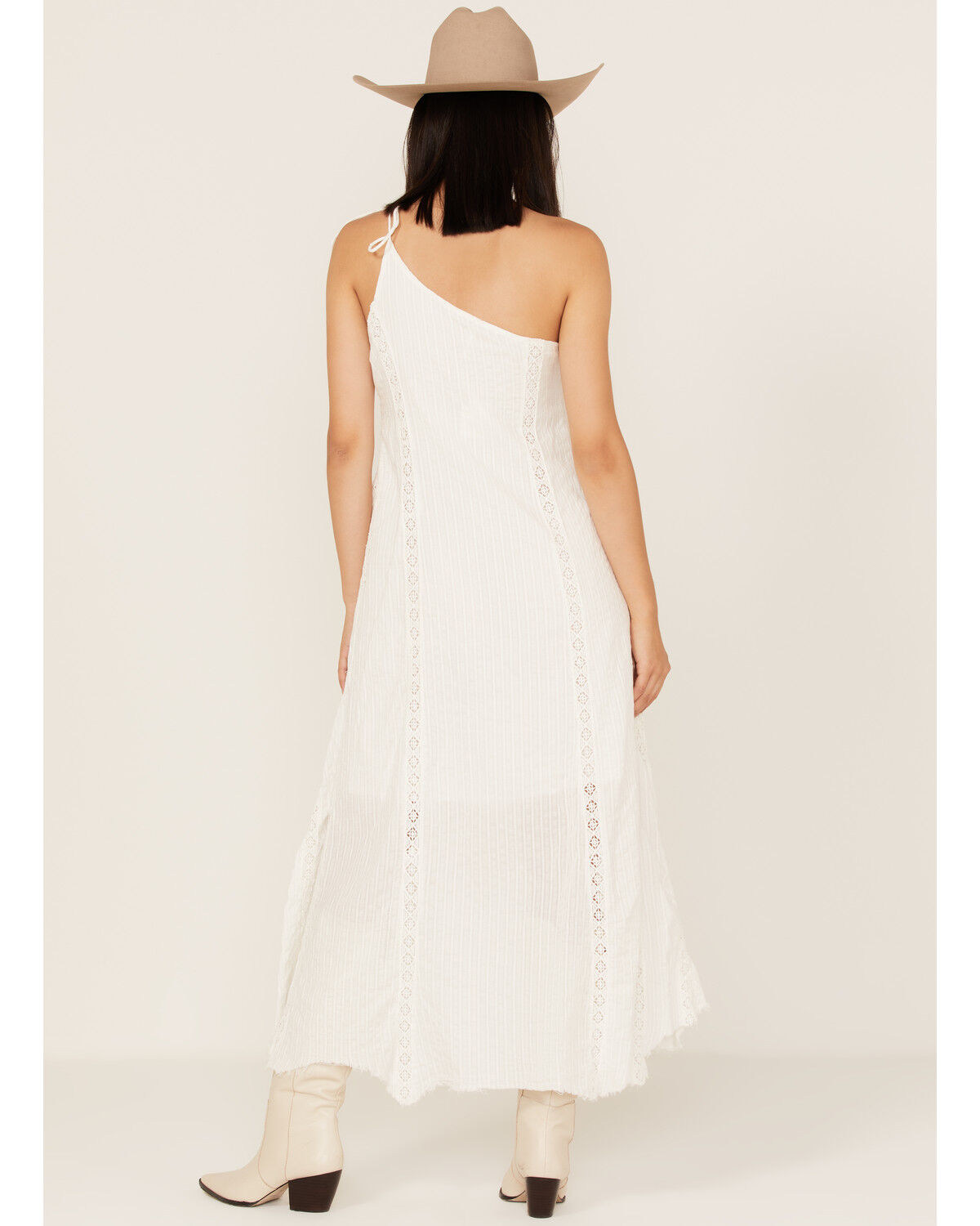 Image #4 - Free People Bella One-Shoulder Midi Dress, Ivory, hi-res