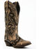 Image #1 - Laredo Women's Skyla Floral Studded Western Performance Boots - Snip Toe, Dark Brown, hi-res