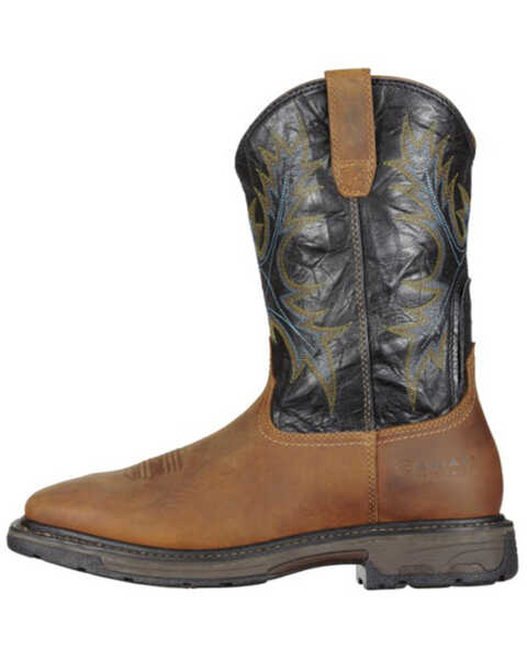 Image #4 - Ariat Men's WorkHog® Waterproof Work Boots - Steel Toe, Aged Bark, hi-res