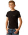 Image #2 - Ariat Boys' Camo Logo Short Sleeve Graphic Print T-Shirt , Black, hi-res
