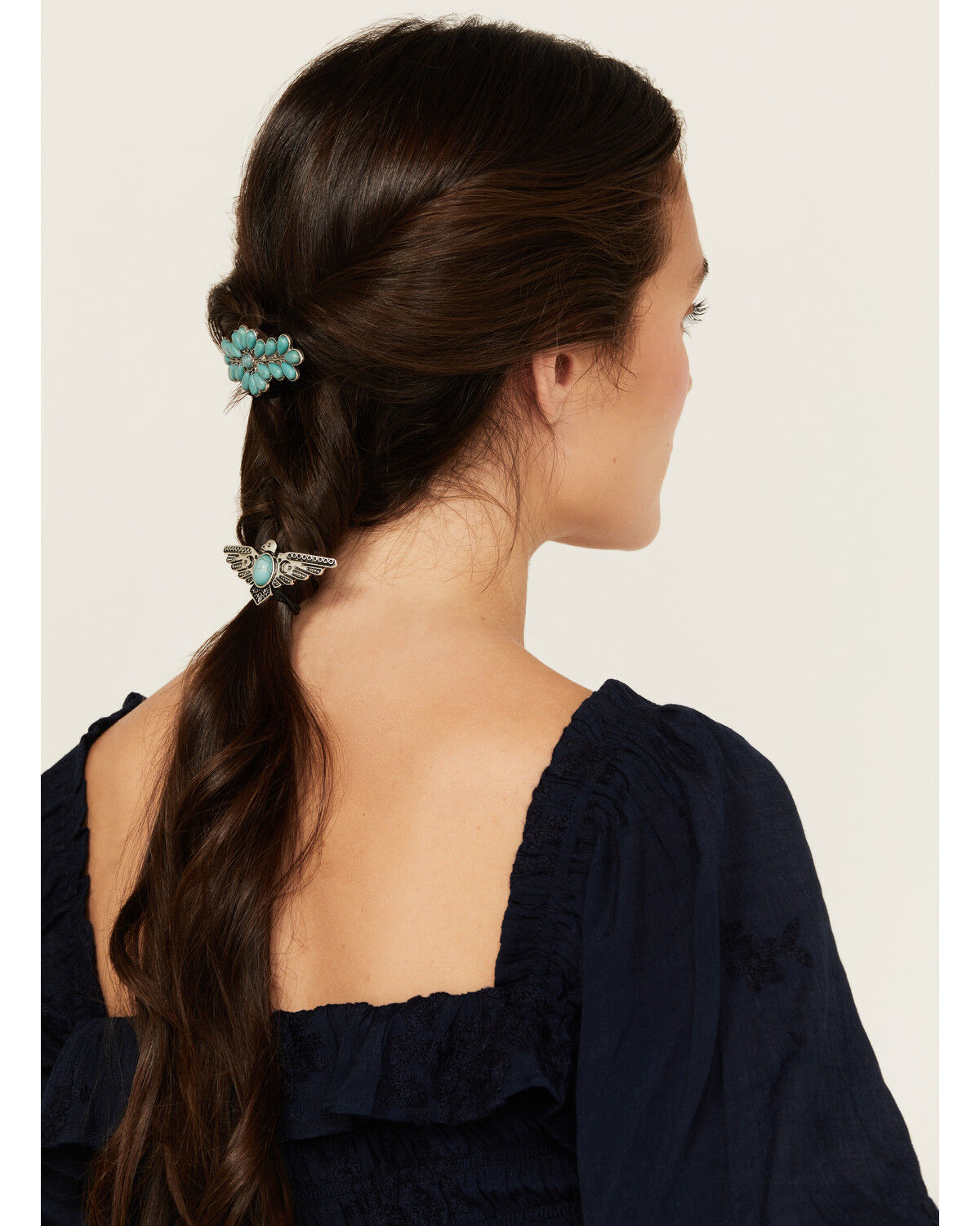 Image #1 - Shyanne Women's Hair Barrettes - 2 Piece, Silver, hi-res