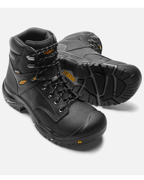 Image #3 - Keen Men's 6" Mt. Vernon Waterproof Work Boots - Steel Toe, Black, hi-res