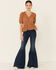 Image #2 - Wishlist Women's Eyelet Peplum Short Sleeve Top, Mustard, hi-res