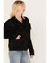 Image #2 - Cruel Girl Women's Faux Suede Fringe Shacket, Black, hi-res