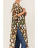 Image #3 - Flying Tomato Women's Floral Print Duster Kimono, Black, hi-res