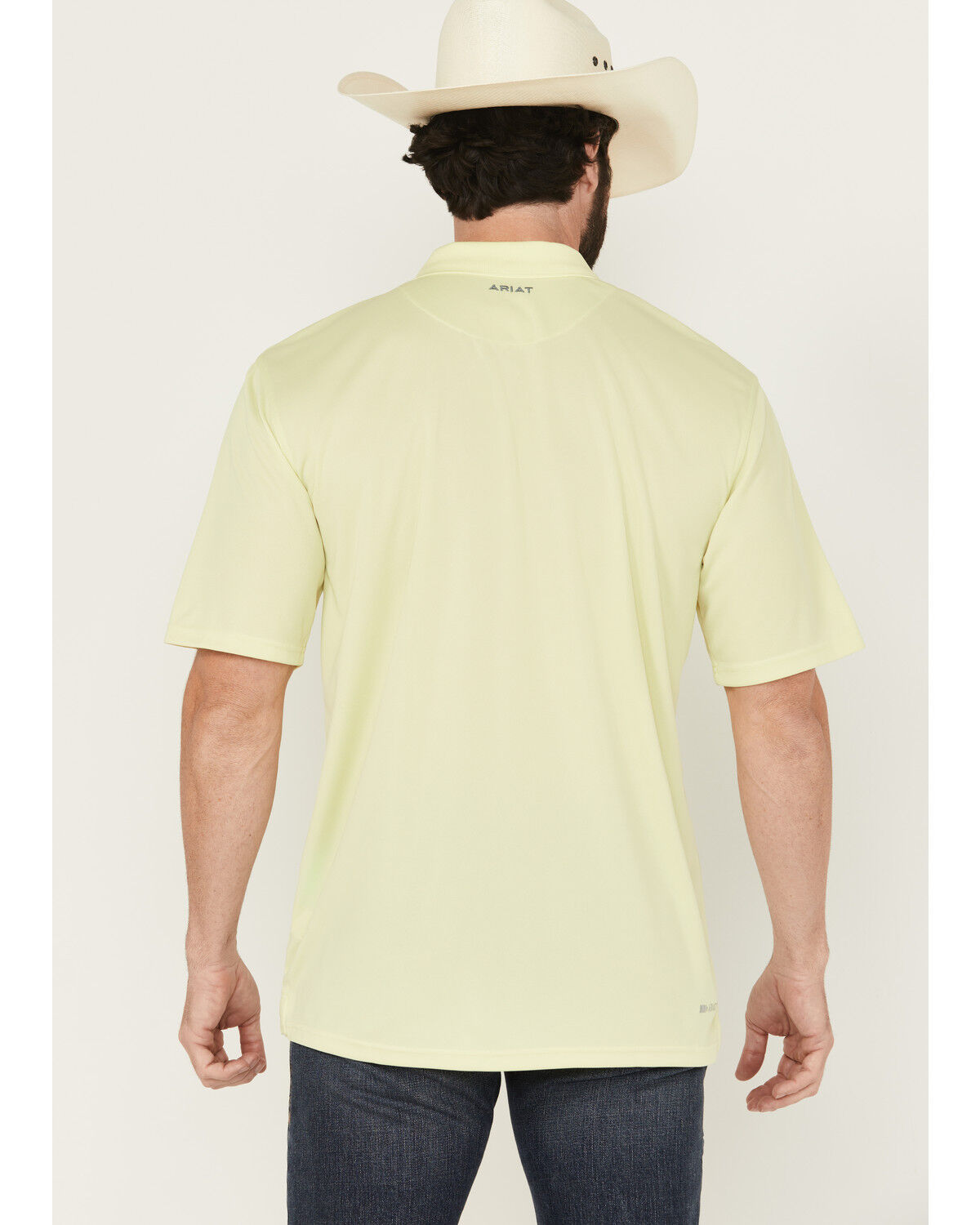 Image #4 - Ariat Men's Short Sleeve Tek Polo, Seafoam, hi-res