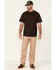 Image #2 - Hawx Men's Solid Dark Brown Forge Short Sleeve Work Pocket T-Shirt - Big, , hi-res