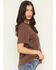 Image #2 - Shyanne Women's Studded Southwestern Print Short Sleeve Graphic Tee, Brown, hi-res
