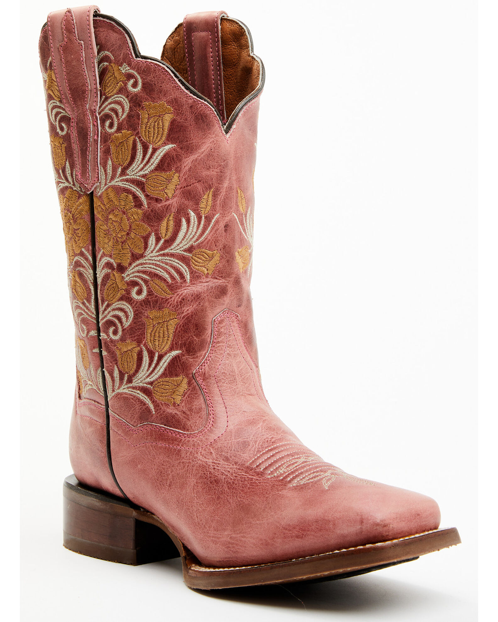 Dan Post Women s Athena Floral Embroidered Western Performance Boots Broad Square Toe Sheplers