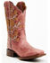 Dan Post Women's Athena Floral Embroidered Western Performance Boots - Broad Square Toe, Pink, hi-res